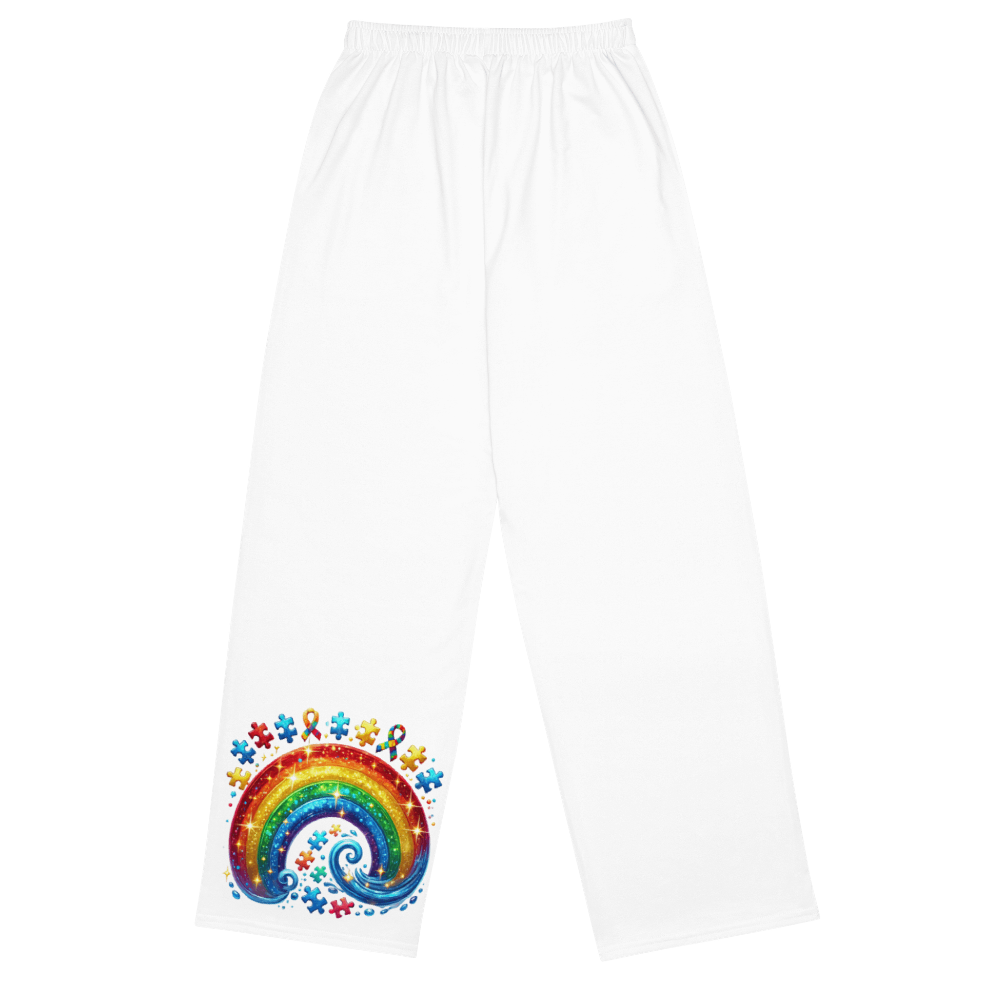 Whimsical Rainbow Puzzle All-Over Pants product image (2)