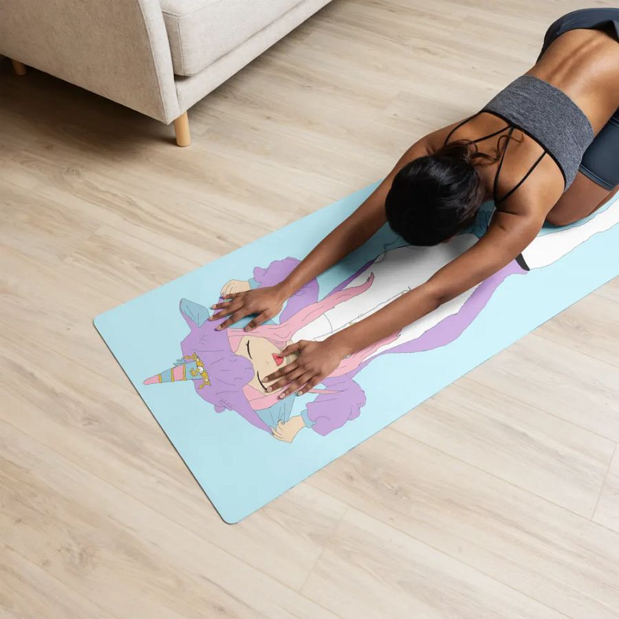 Pocky's Unicorn Onesie Daki Yoga Mat product image (12)