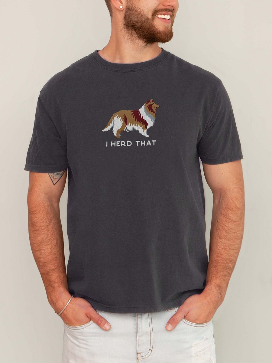 I Herd That T-Shirt(Embroidered) of a Rough Collie product image (2)