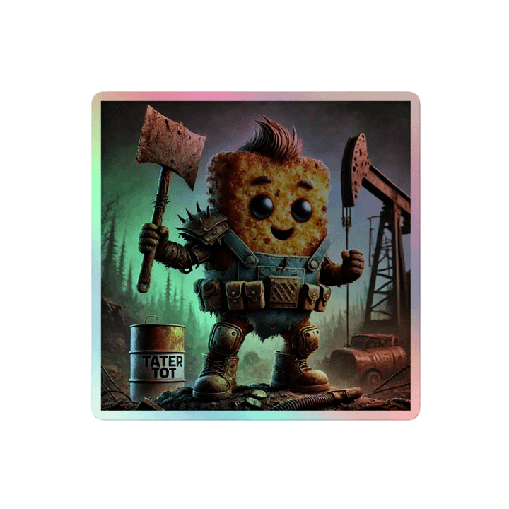 Rusty Tater Tot Holographic Sticker product image (2)