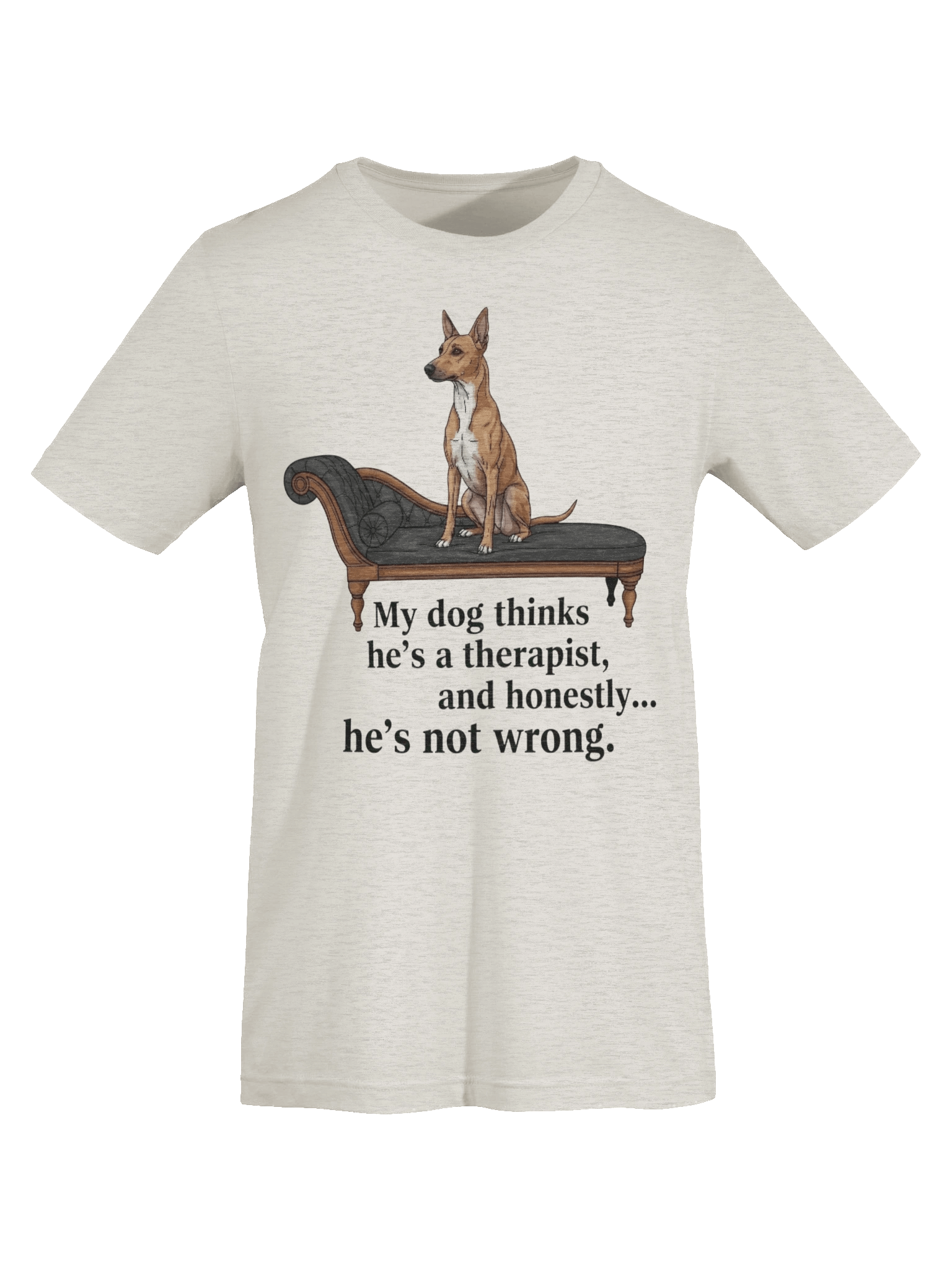 Funny Dog Therapist PNG, "My Dog Thinks He's a Therapist" T-Shirt Mental Health Tee , Dog Lover Gift product image (7)