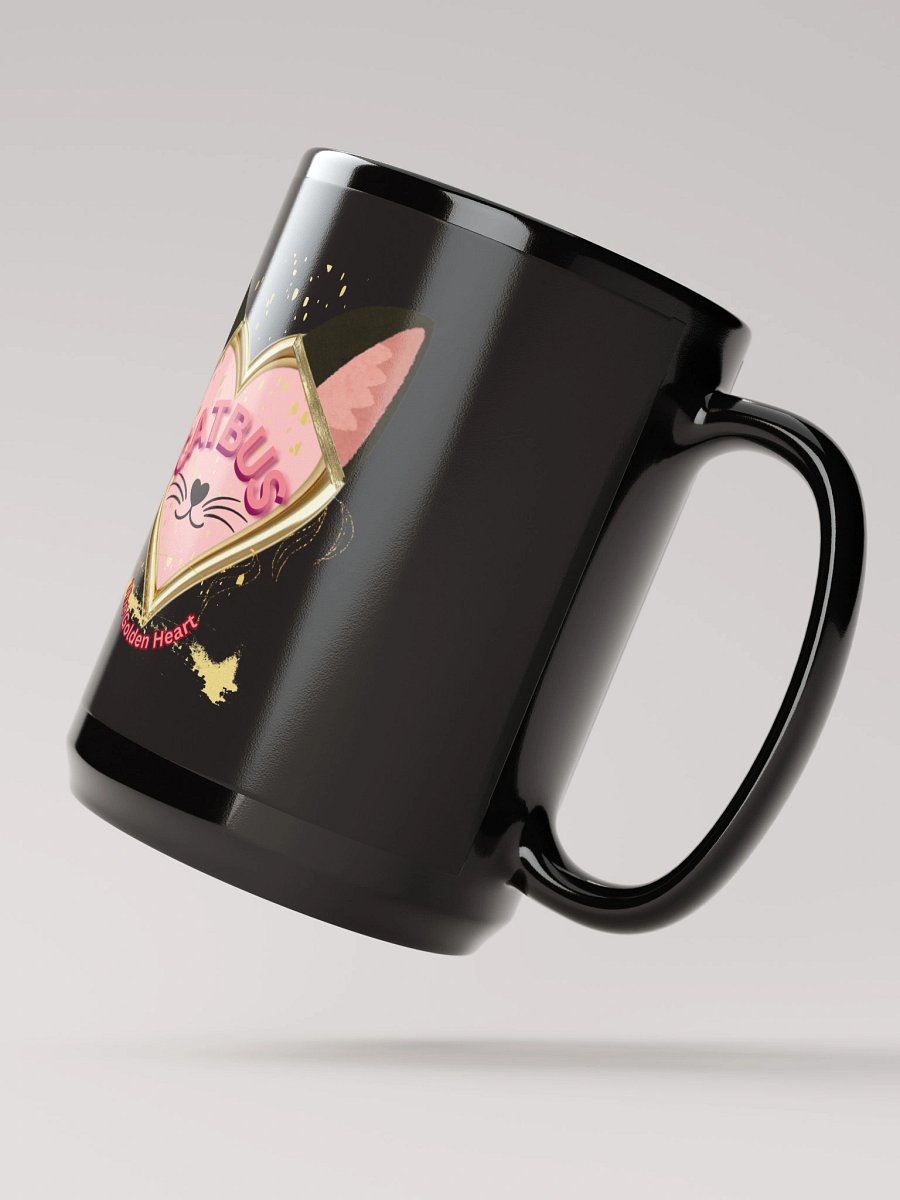 Catbus Gold Heart Black Mug product image (2)