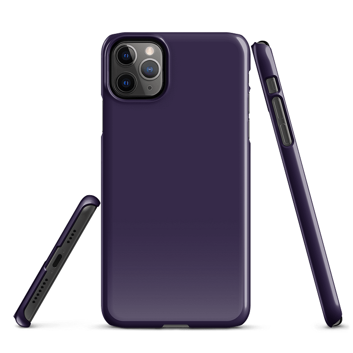 Midnight Violet Black Solid Color iPhone® Glossy Snap Case product image (3)