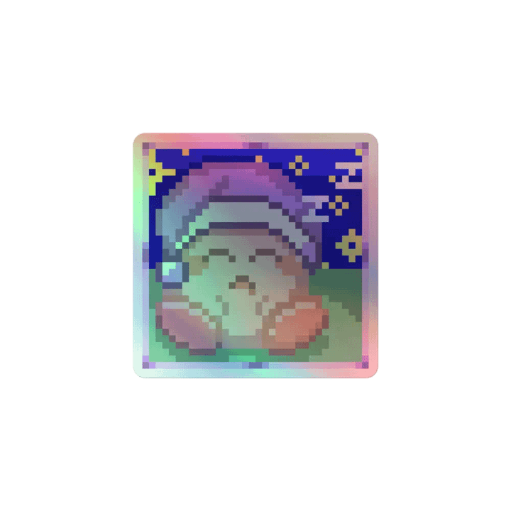 Sleepy Kirby Holographic Sticker product image (1)