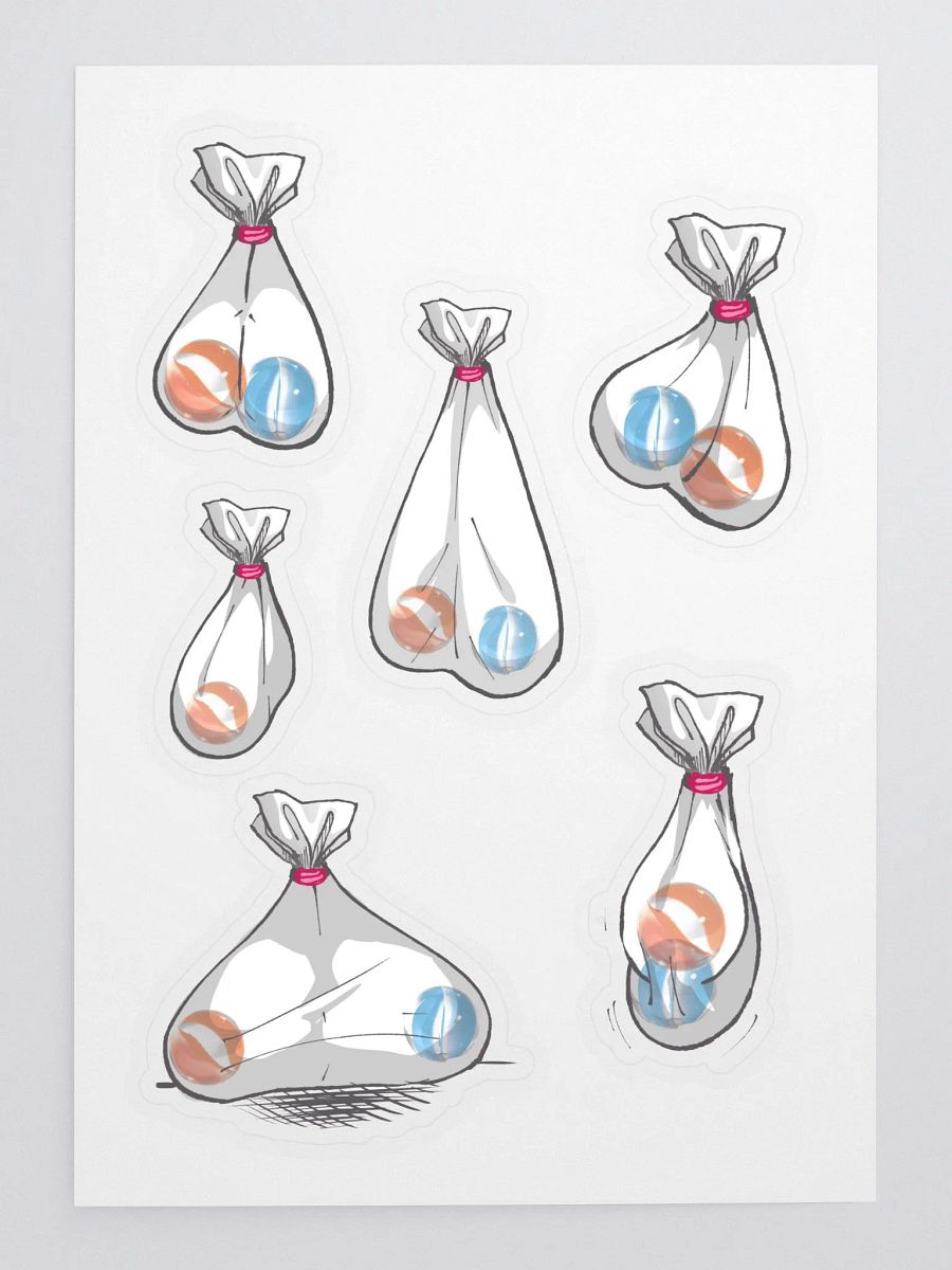 Two Marbles in a Bag Stickers Original Design product image (3)