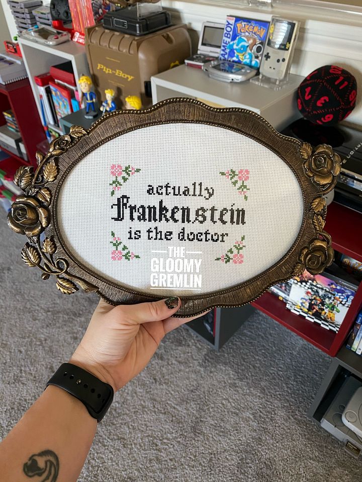 Actually Frankenstein is the Doctor - Cross Stitch Pattern product image (1)