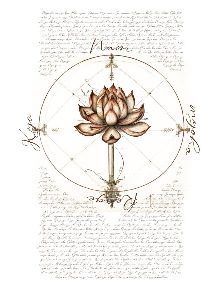 Nam Myoho Renge Kyo: Lotus da Vinci Unisex Hoodie product image (6)