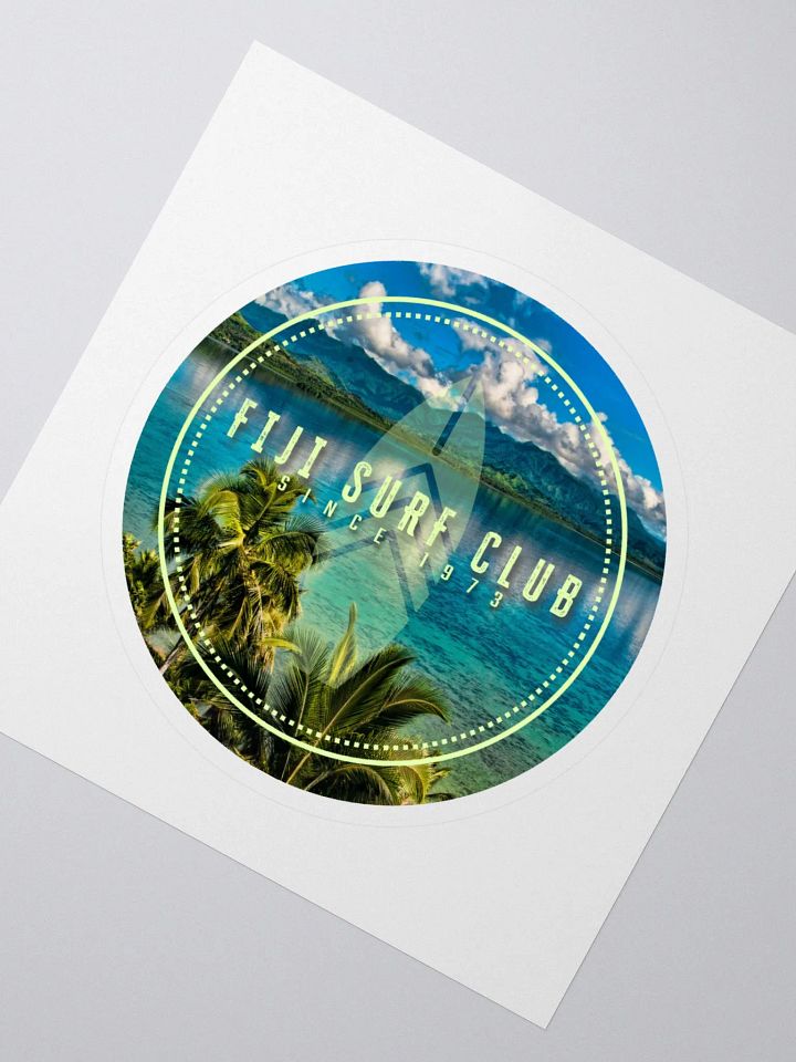 Fiji Surf Club Tropical Beach Surfing Sticker product image (2)