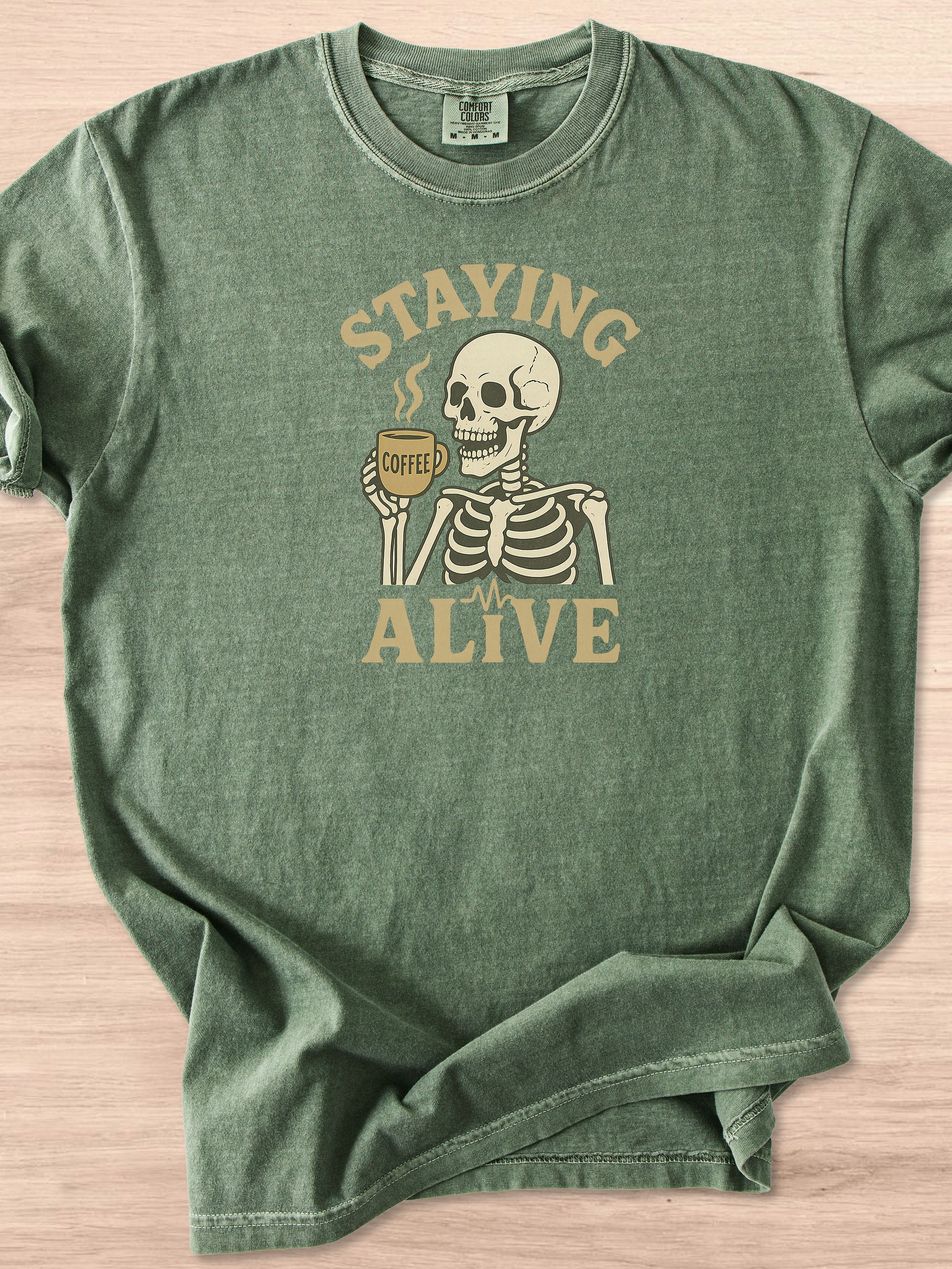 Staying Alive Coffee Lover Tee product image (44)