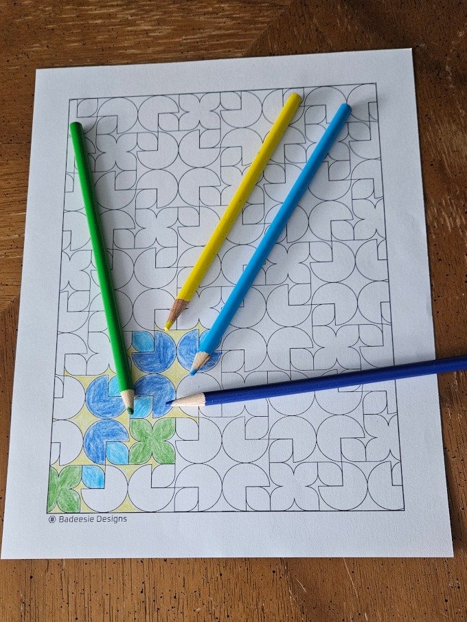 Retro Shells and Leaves Coloring Page product image (2)