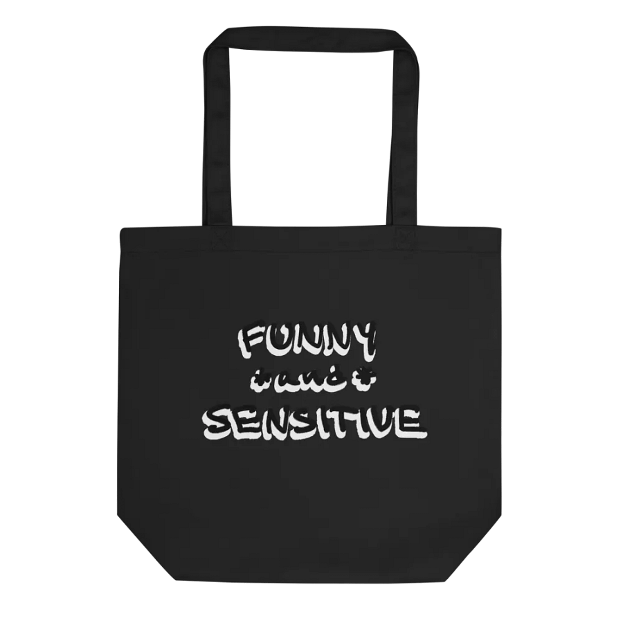 FUNNY *and* SENSITIVE (shadow design) tote bag product image (1)
