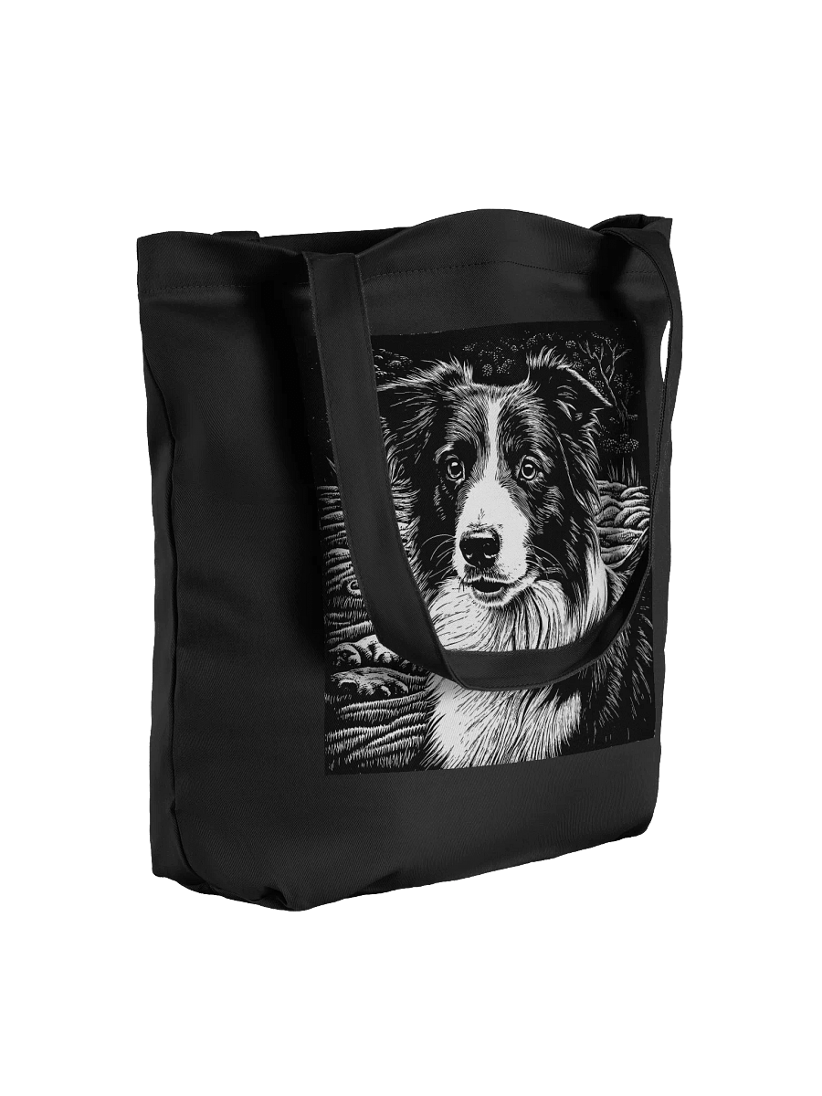Border Collie Pencil Sketch Tote Bag product image (4)
