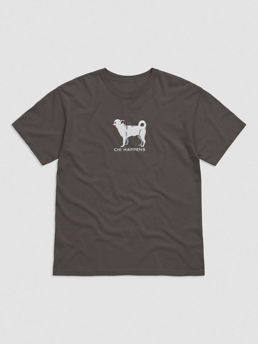 Chi Happens T-Shirt(Embroidered) of a Chihuahua(White) product image (4)