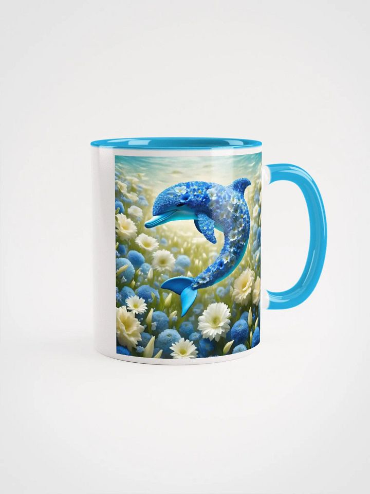 Floral Fantasy Dolphins Ceramic Mug product image (2)