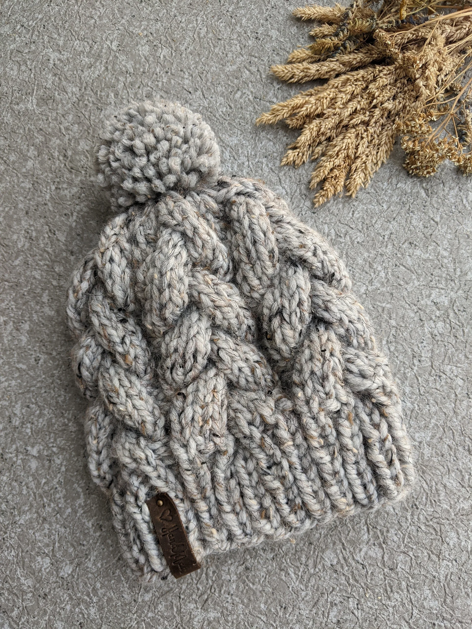 Chunky Cable Beanie Knitting Pattern product image (5)