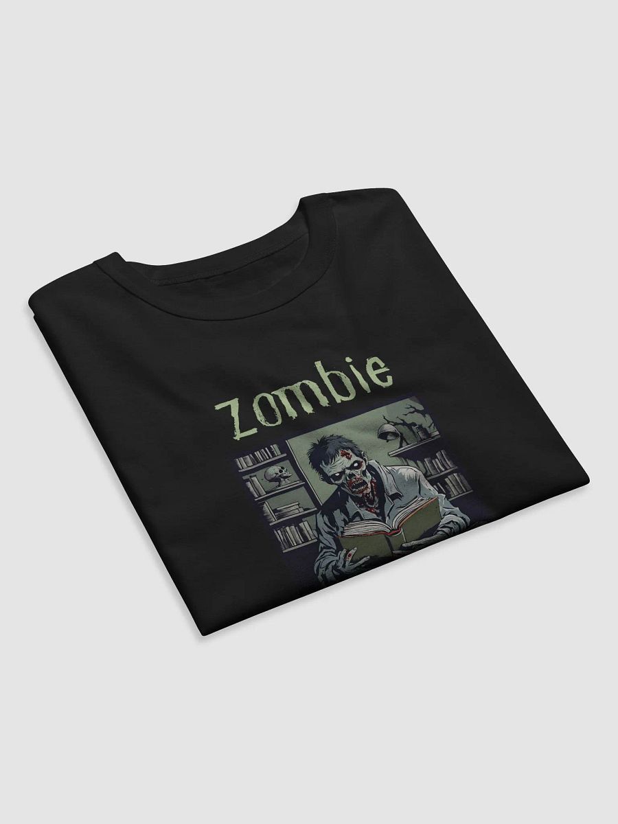 Zombie Book Lover Black Relaxed T-shirt product image (5)