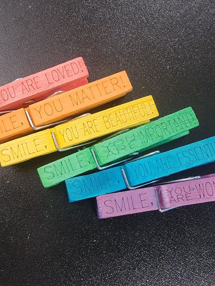 Festival Smiles 6pk Clothespins - Smile product image (1)