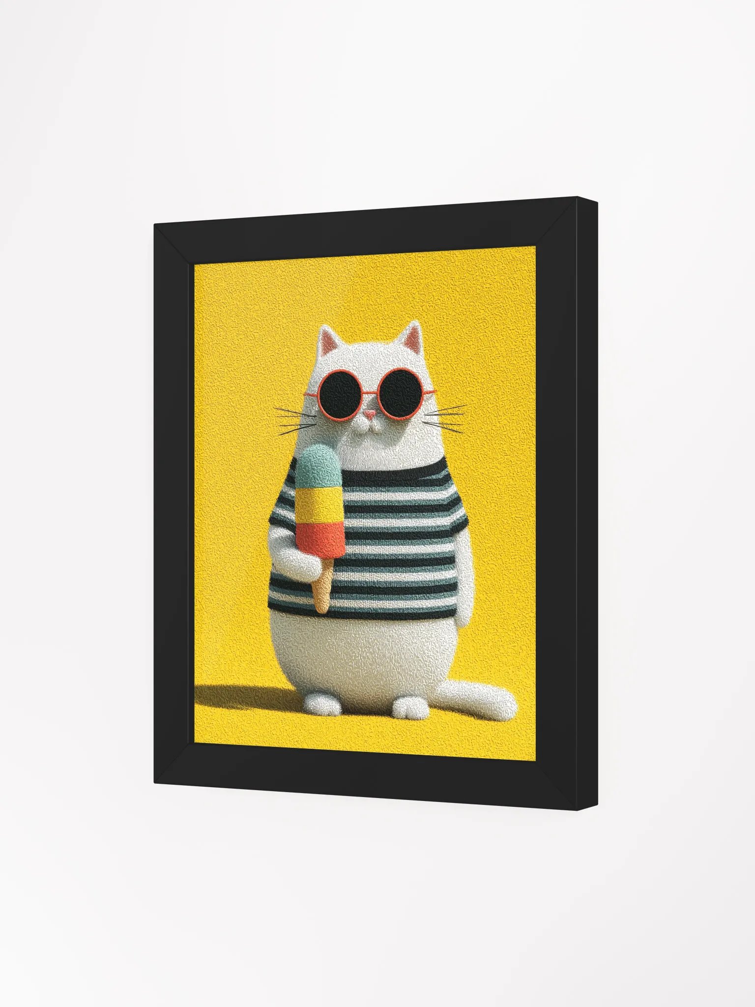 Cool Cat Chillout Ayous Wood Framed Matte Poster product image (41)
