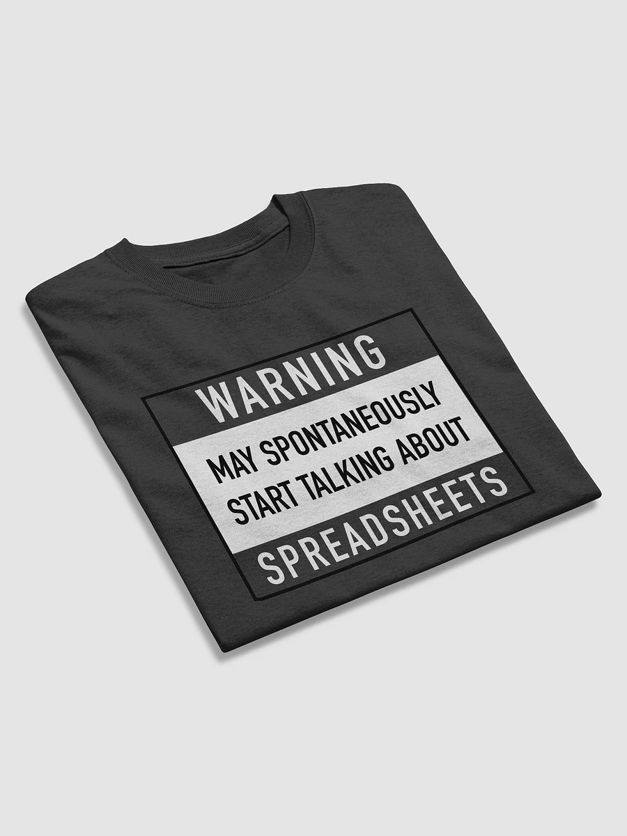 Warning May Talk About Spreadsheets - Black T-Shirt product image (4)