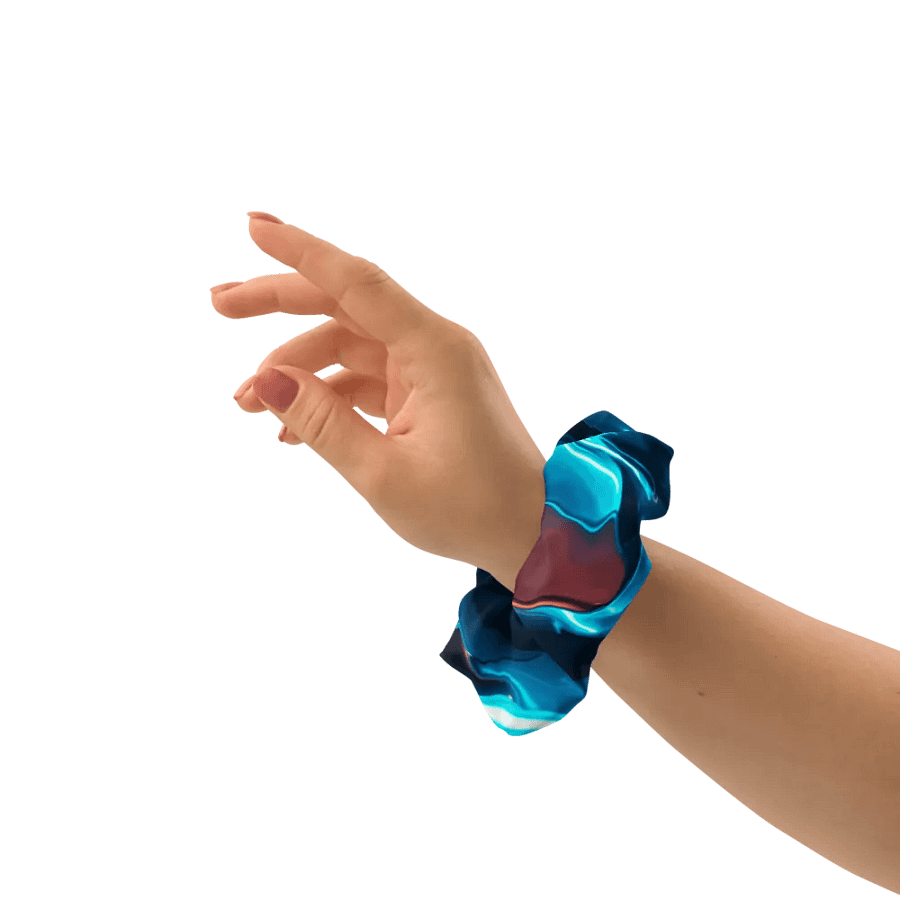 Electric blue and red Abstract Art Scrunchie product image (11)