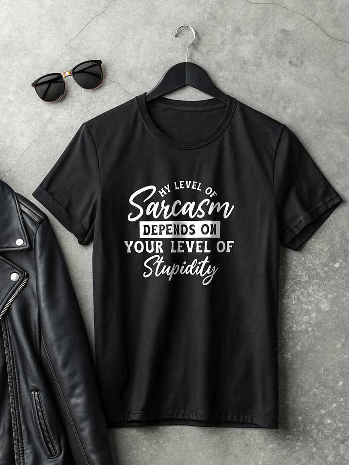 My Level Of Sarcasm Depends On Your Women's Black T-Shirt product image (2)