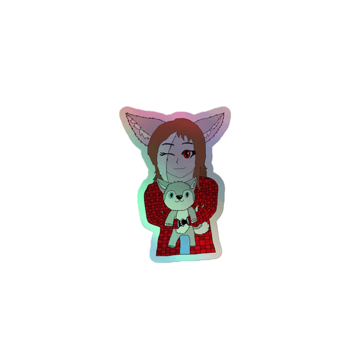 wolfie plushy hug sticker product image (1)