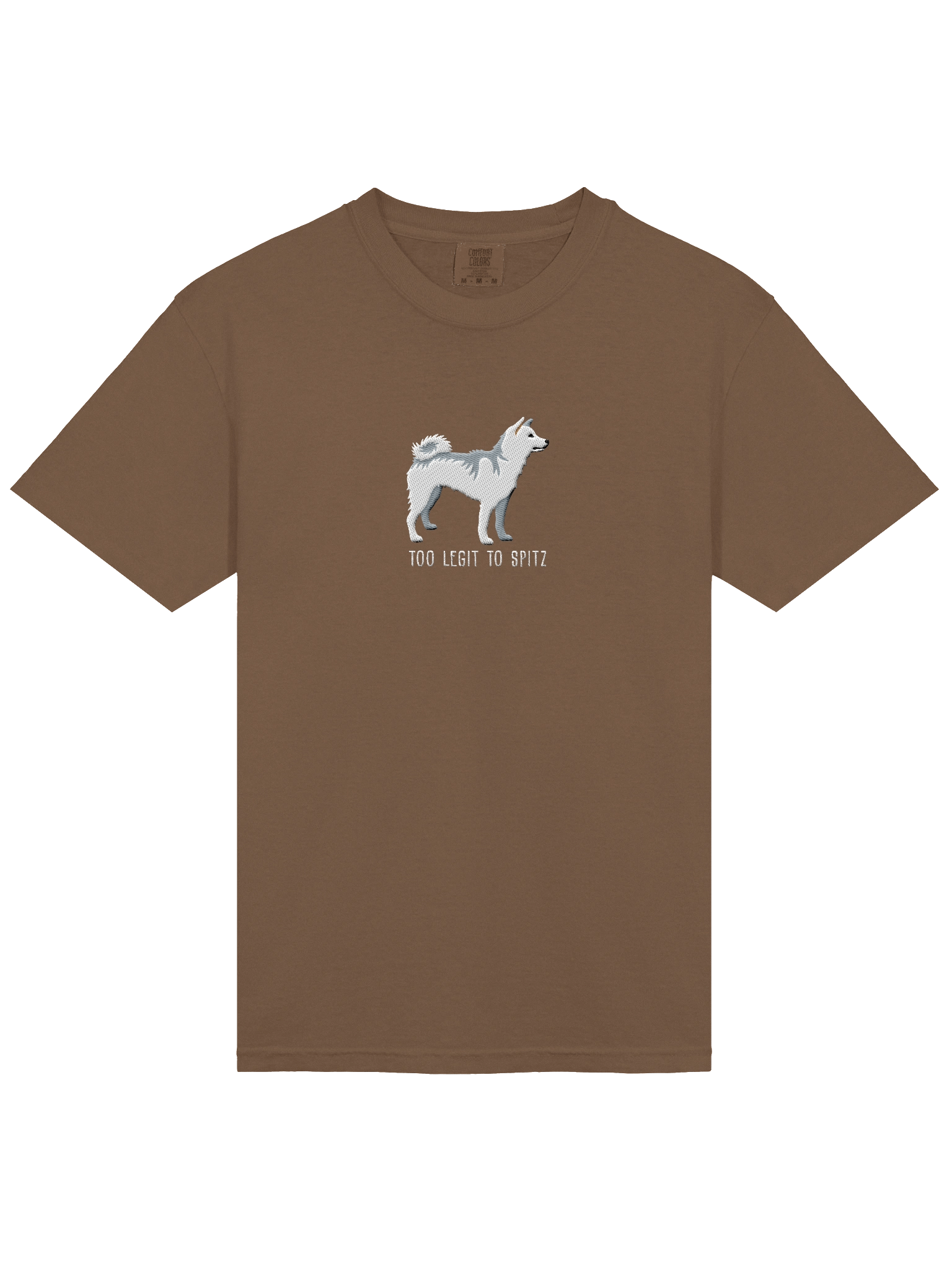 Too Legit to Spitz T-Shirt(Embroidered) of a Shiba Inu(White) product image (13)
