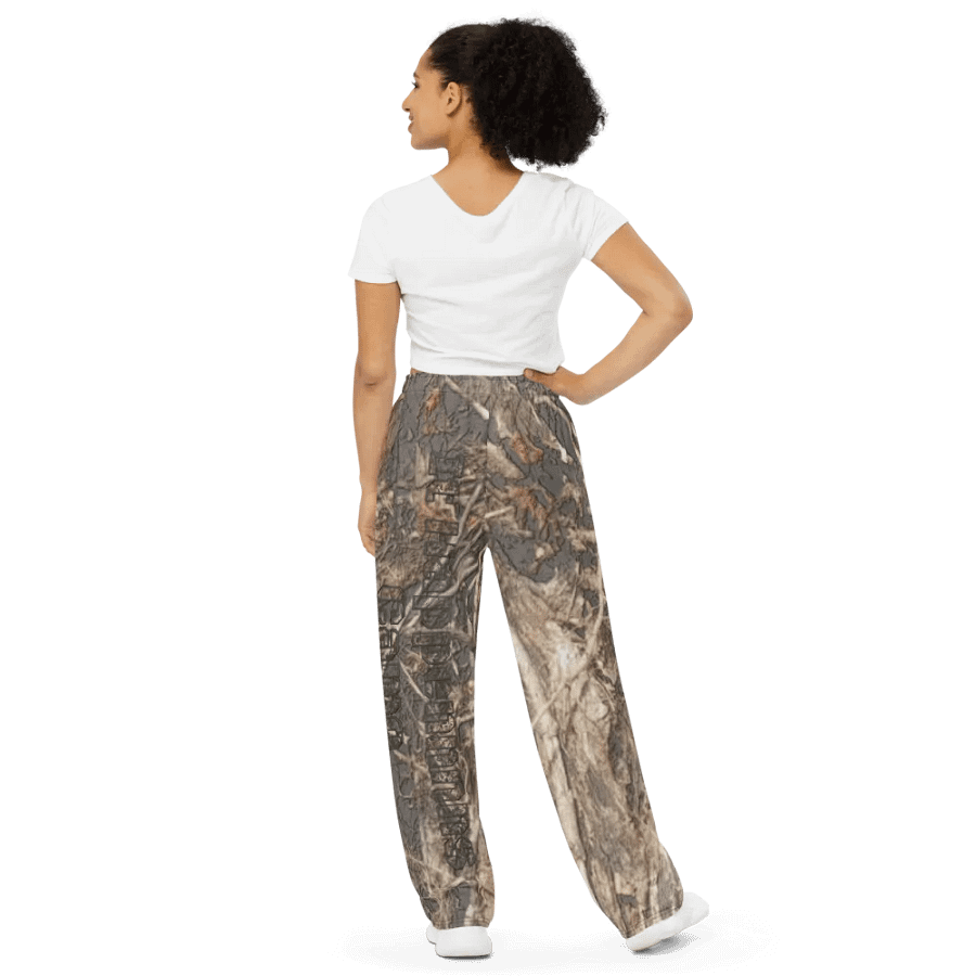 Unisex Wide-Leg Pants - Dead Split - It Happennnns Camo product image (4)