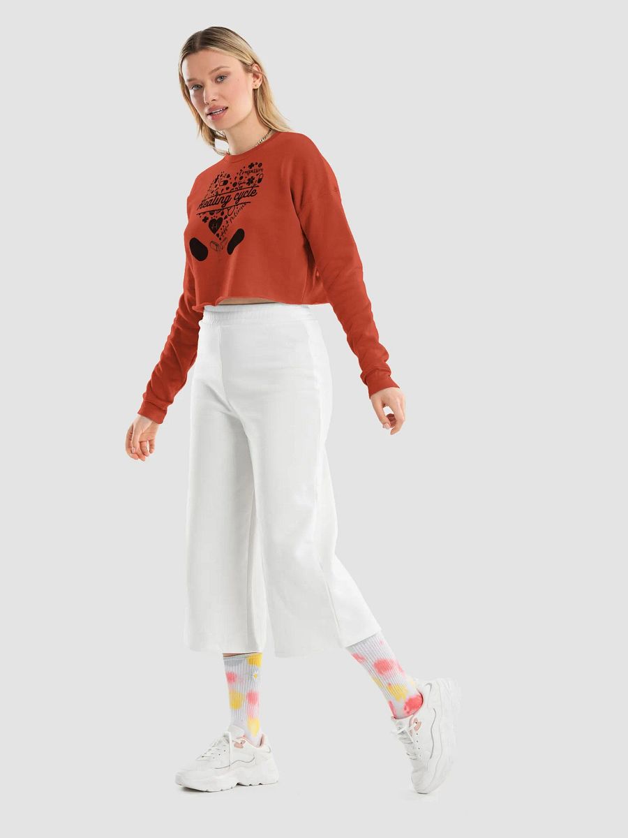 Medical elements heart shape crop sweatshirt product image (36)