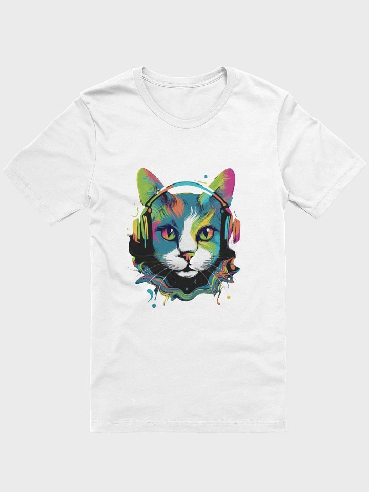 Neon Feline Beats T-Shirt product image (1)