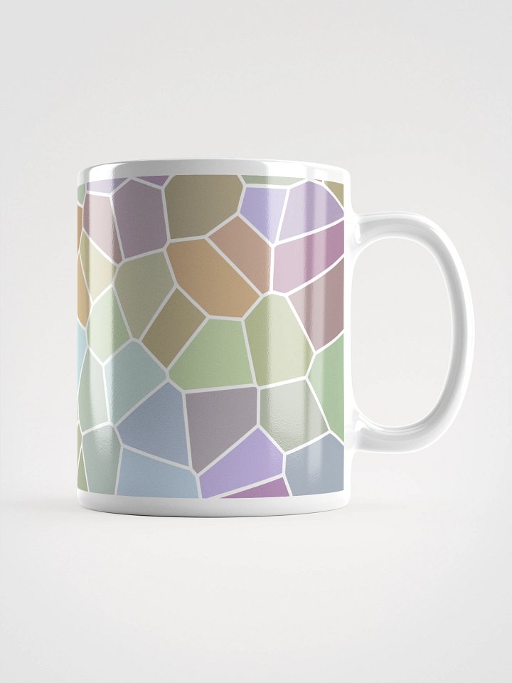 Mug Blanc Mozaïque Luna - Design Géométrique Rétro Chic - Cadeau Déco product image (1)