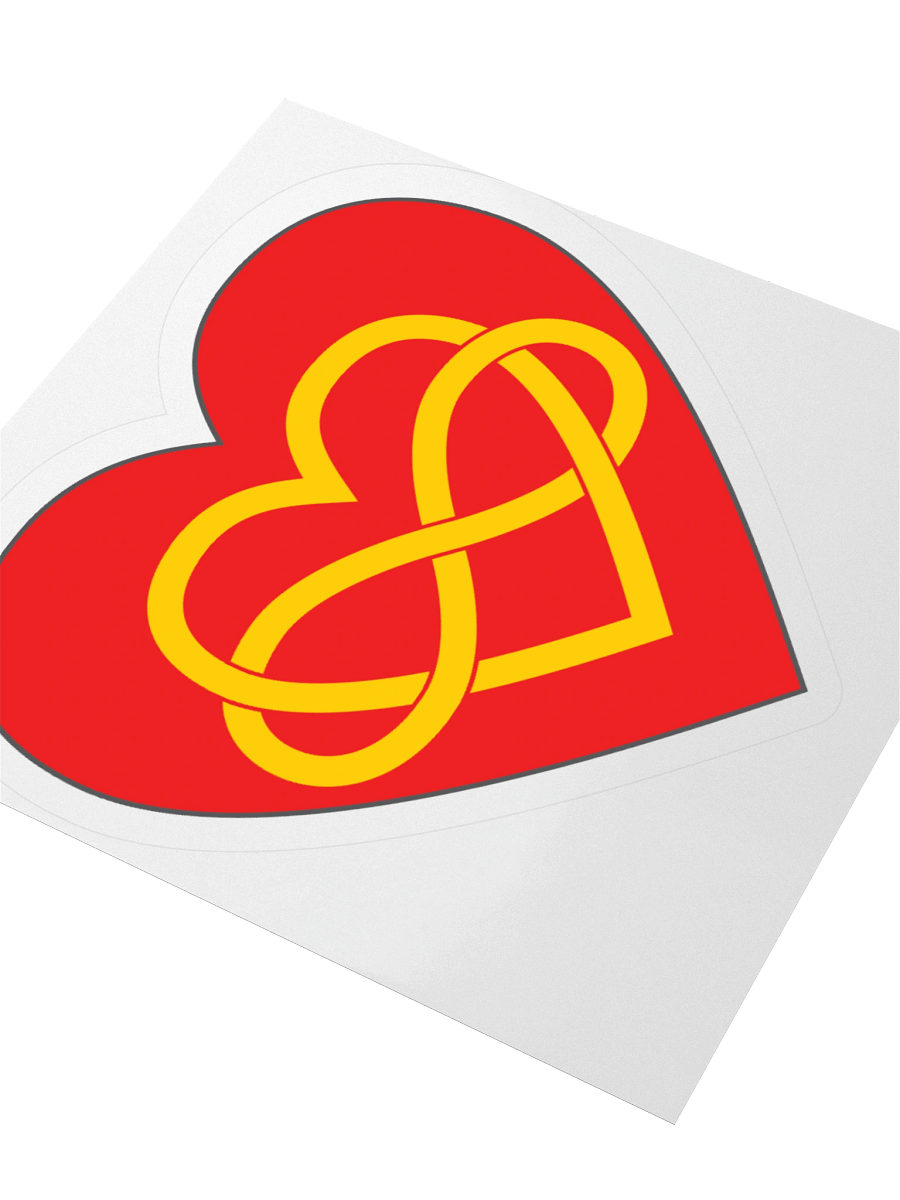 Red Polyamory Infinity Heart Sticker product image (8)