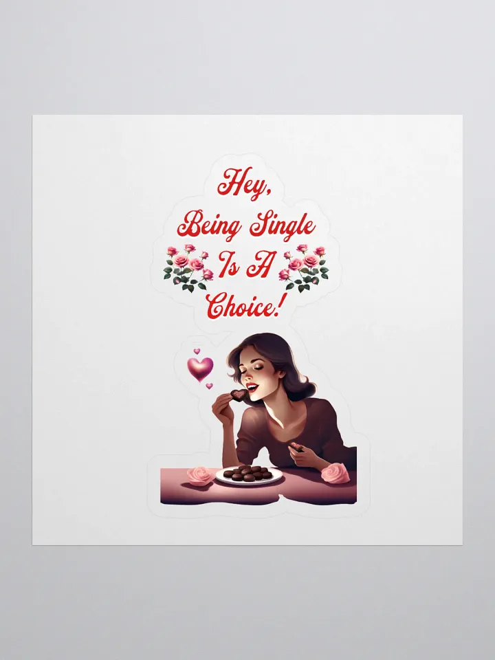 Hey, Being Single Is A Choice - Valentine's Day Design Sticker product image (1)