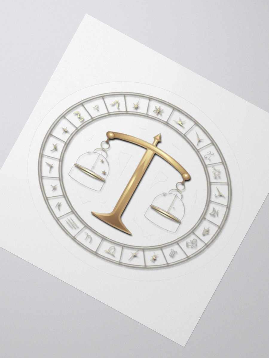 Libra Zodiac Kiss-Cut Sticker product image (5)