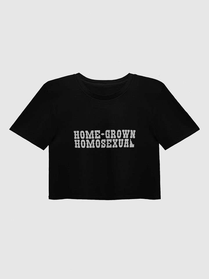 "HOME-GROWN HOMOSEXUAL" dark crop top product image (1)