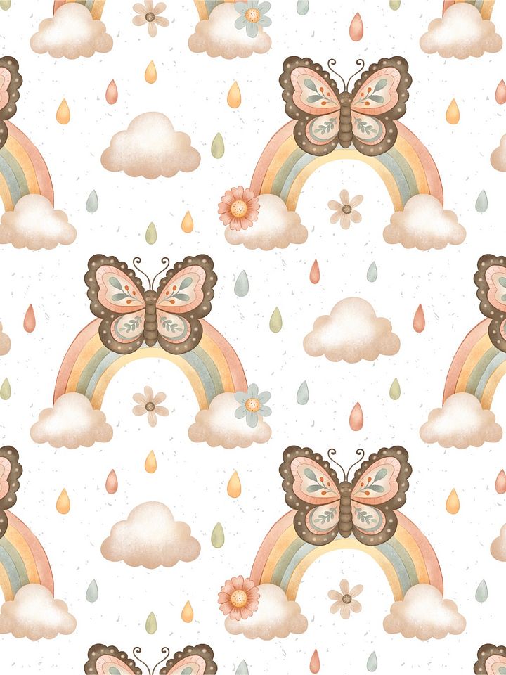 Butterfly with Rainbow - Non-Exclusive Pattern product image (1)