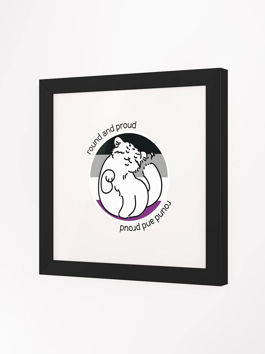 Round and Proud Manul Asexual Version - Framed Print product image (5)