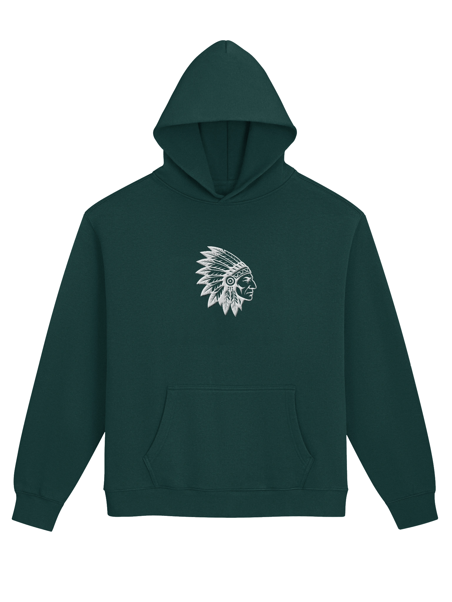 Sweat à Capuche Oversize Homme – Broderie Tête d’Indien product image (3)