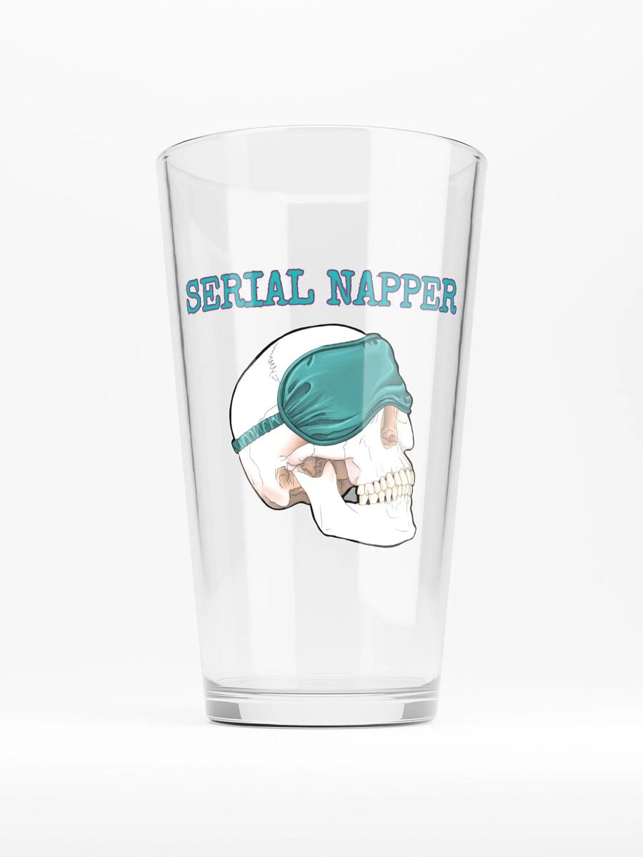 Serial Napper Skull Pint Glass product image (1)