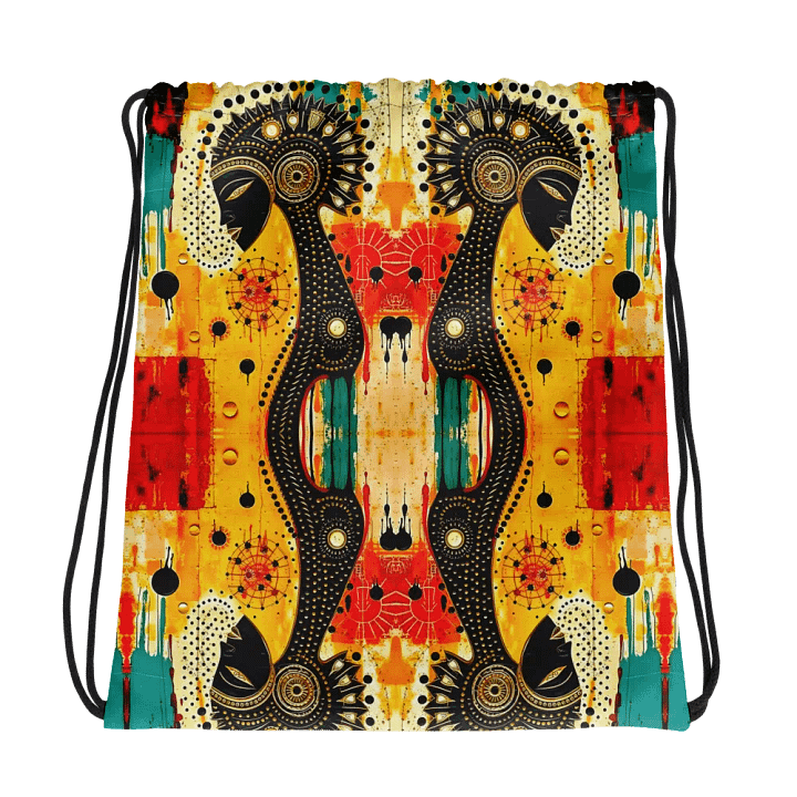 Yogi Muse Abstract Art Painted Drawstring Bag product image (2)