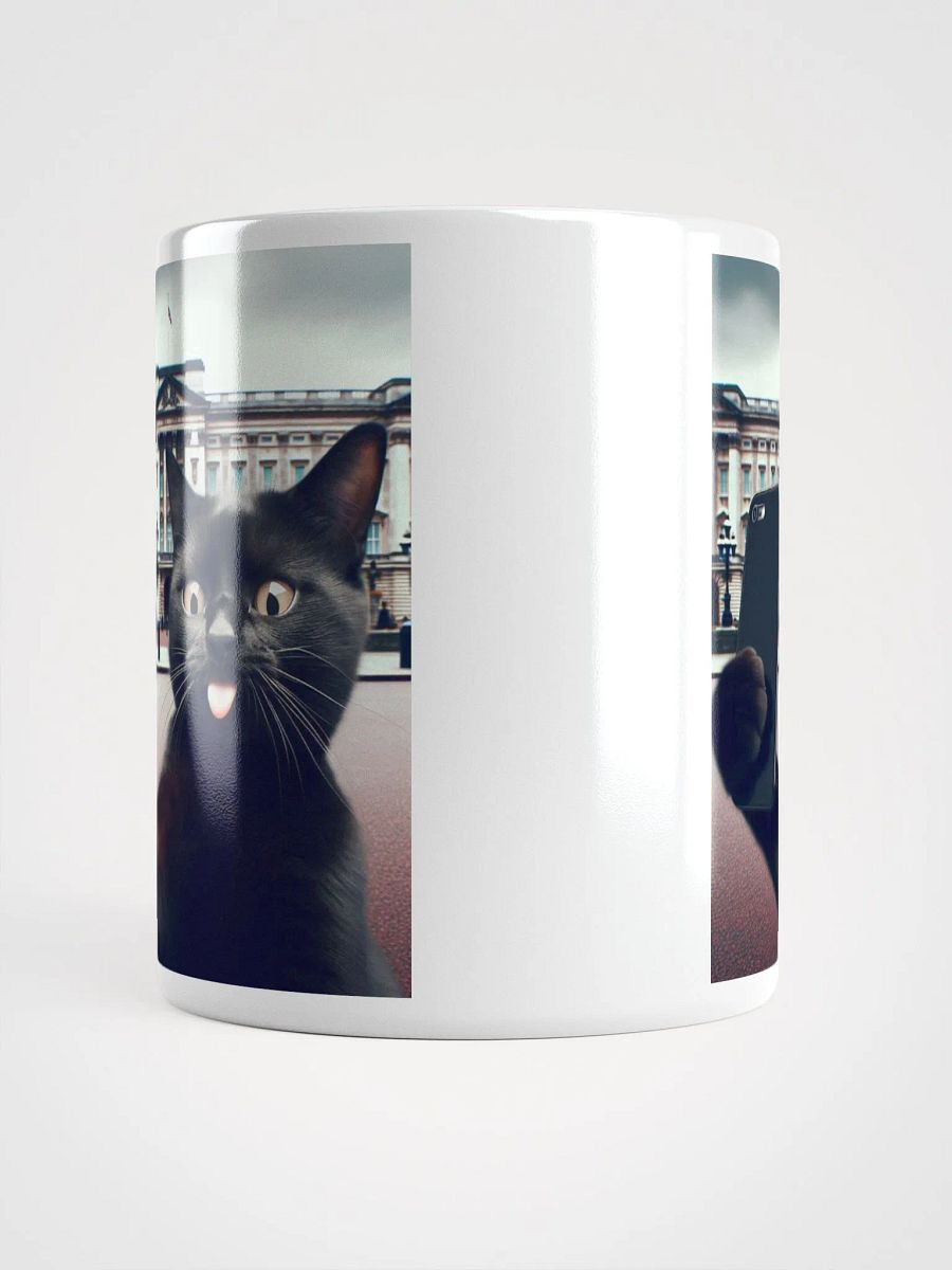 Selfie Cat Buckingham Palace #Humorous Glossy Mug - White product image (13)