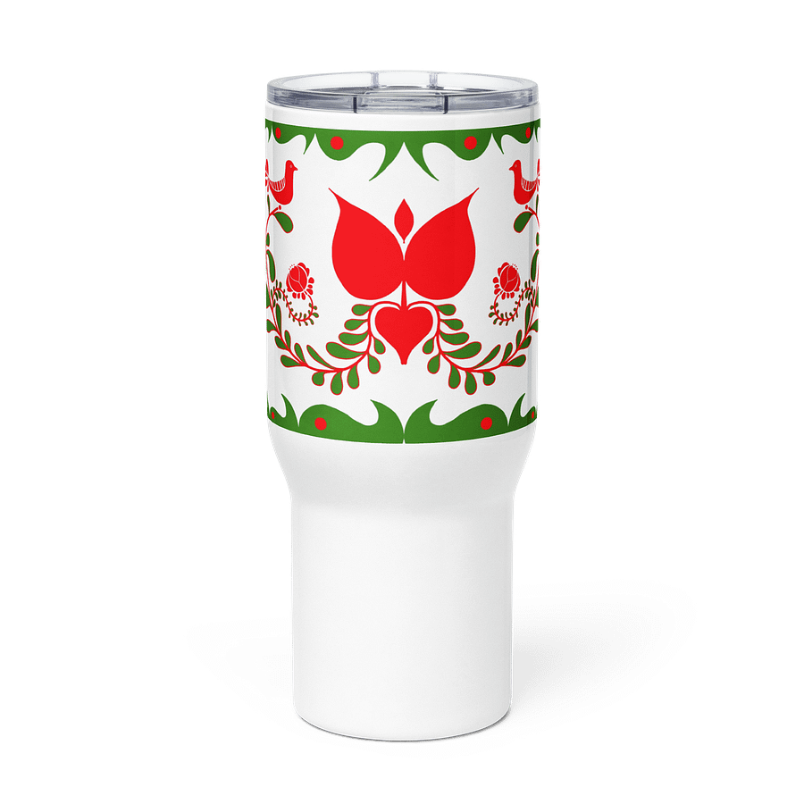 Hungarian Folk Art Floral Symphony Travel Mug product image (3)