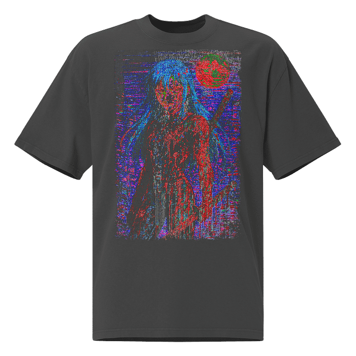 Neon Bloodsoaked Samurai Premium Oversized Faded T-Shirt product image (1)
