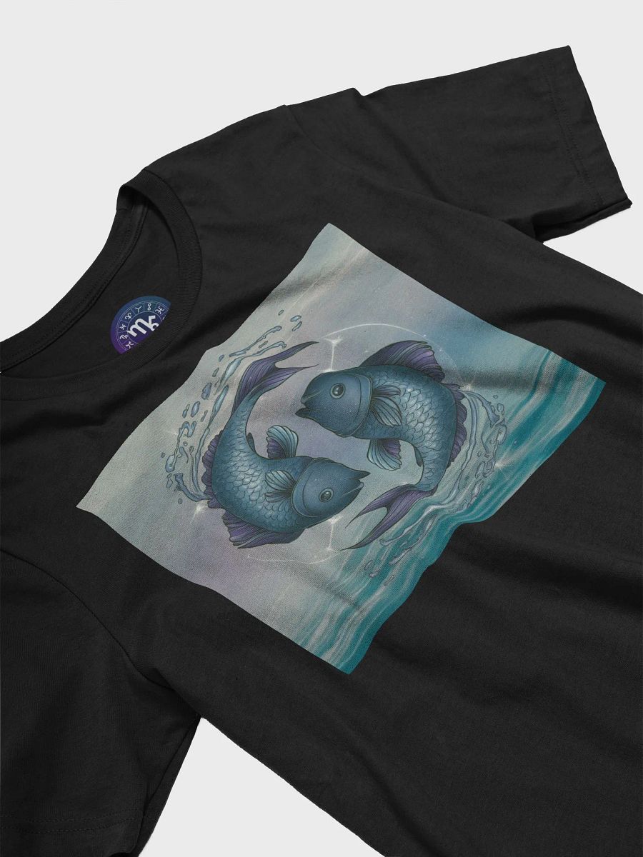 Pisces Zodiac Unisex Supersoft T-Shirt with Mystical Fish Design product image (5)