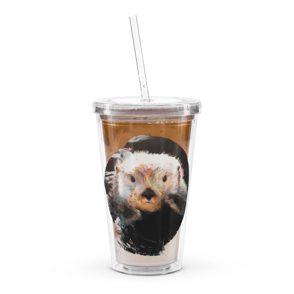 Watercolor Sea Otter Double Wall Tumbler product image (11)