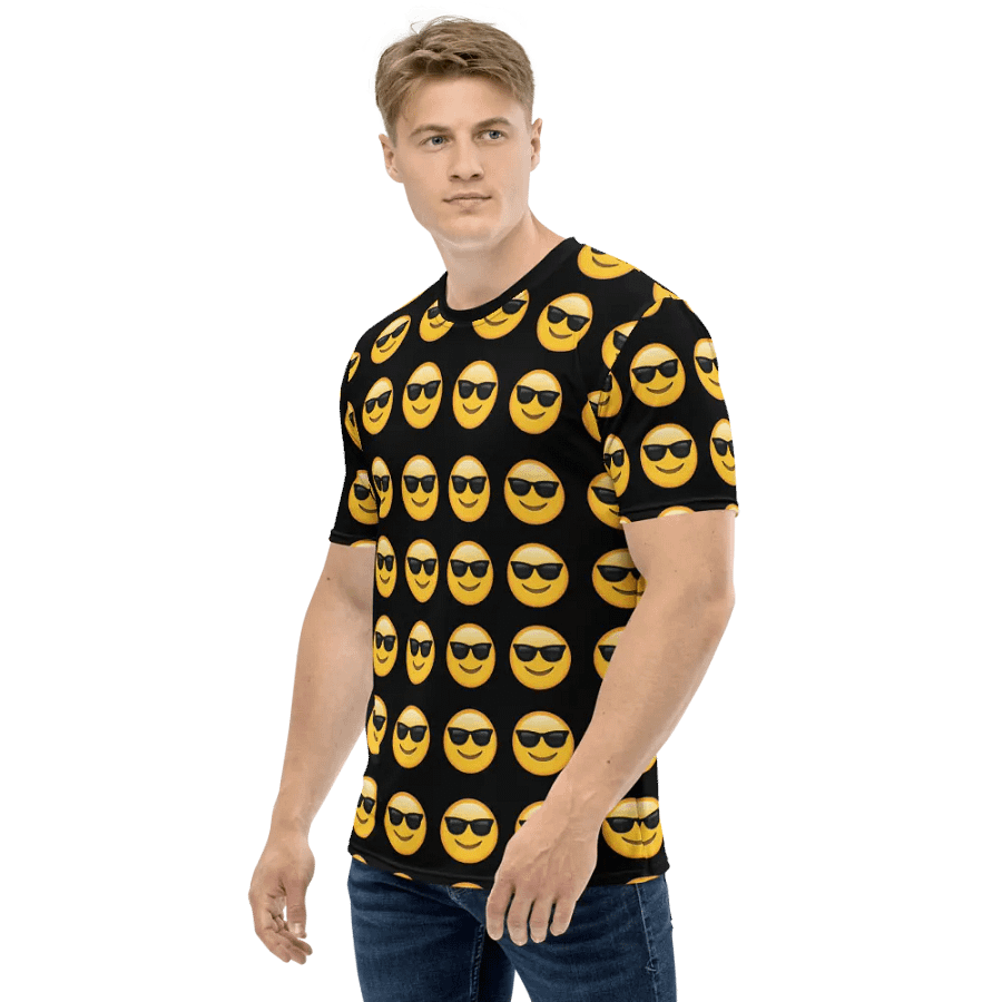 Cool Emoji - Black - All-Over Print Crew Neck T-Shirt product image (1)