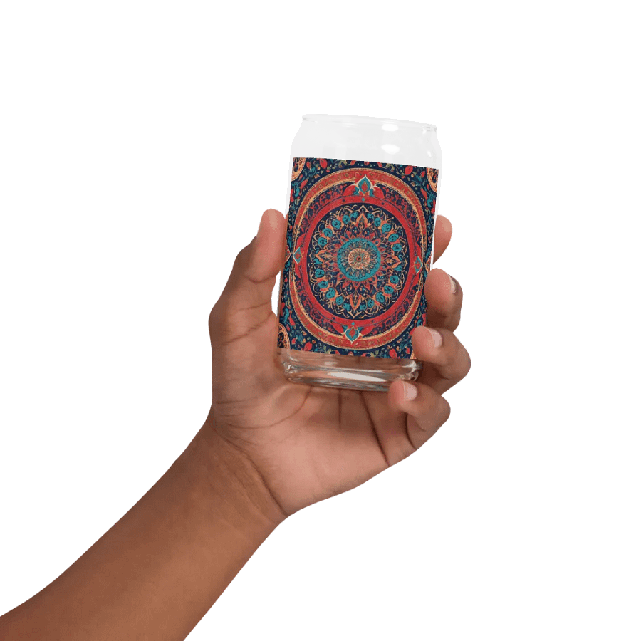 Glass with Persian Carpet Design Mix of Beautiful Colors product image (32)
