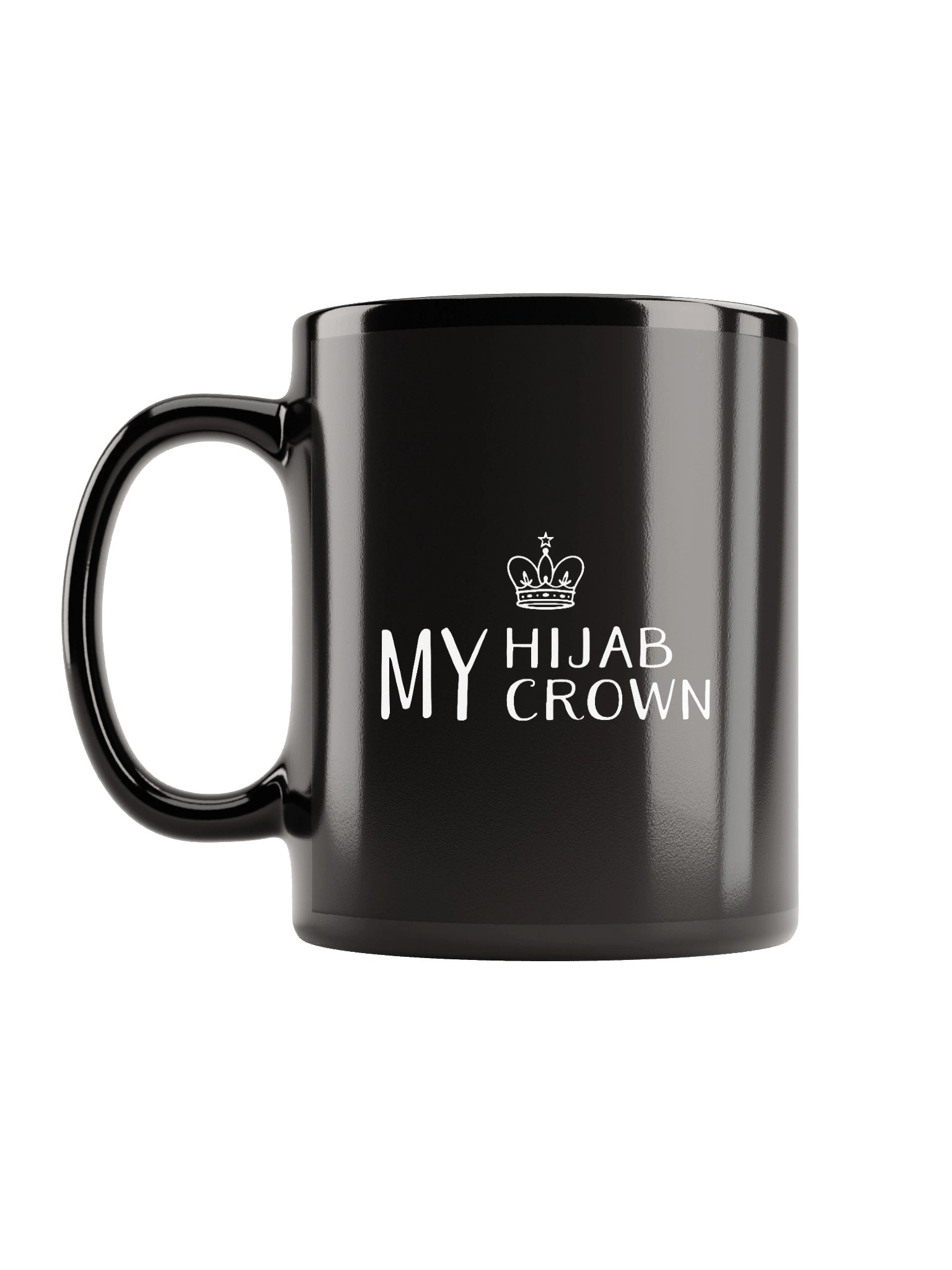 "My Hijab Crown" Black Glossy Mug product image (12)
