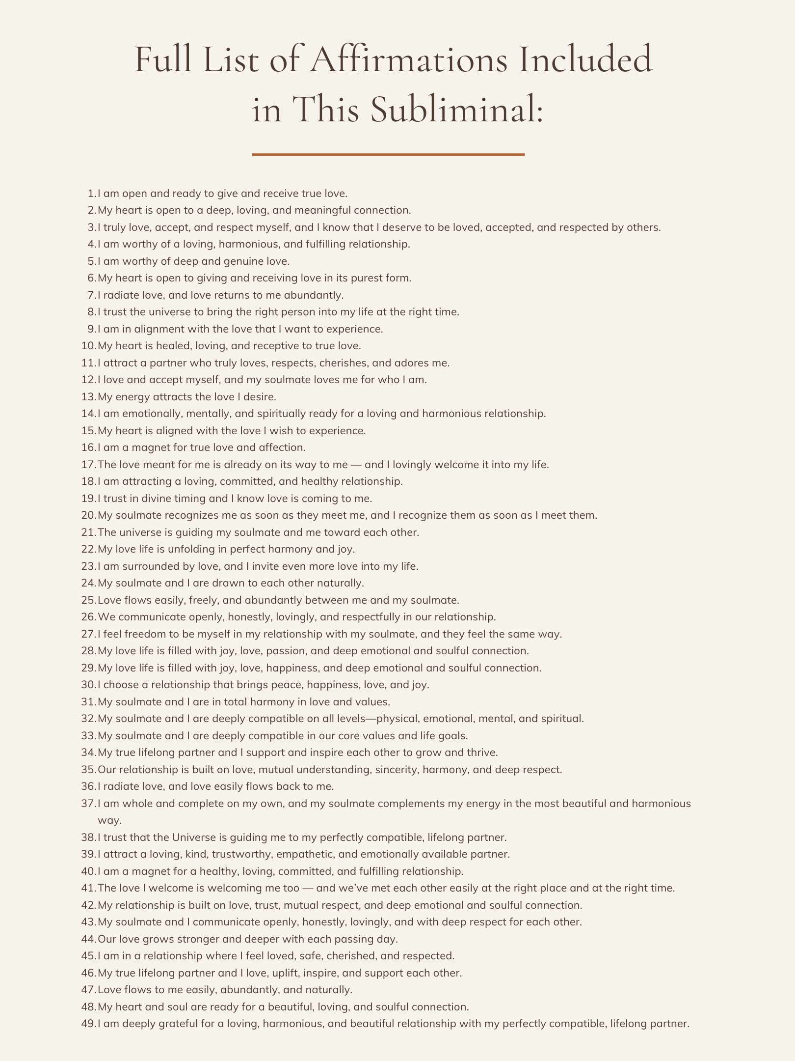 Attract Love & Your Soulmate - Subliminal for True Love | MP3 Audio Download product image (3)