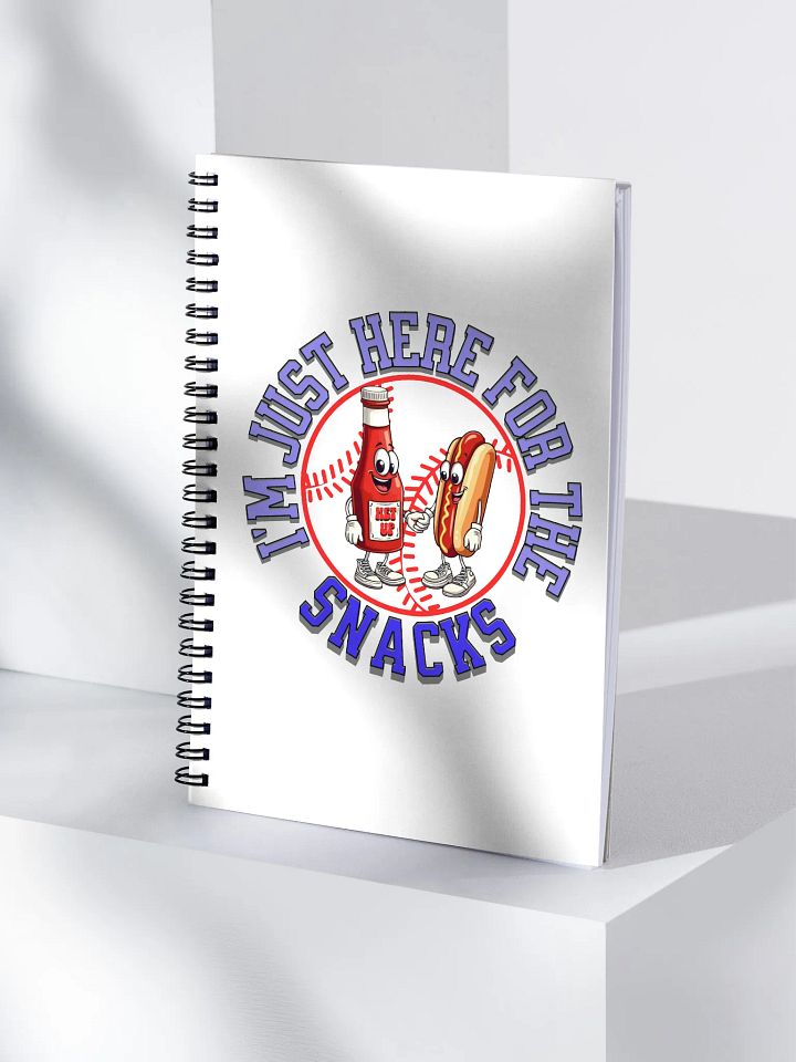 Im Just Here For The Snacks Baseball Sneaky Spiral Notebook product image (1)